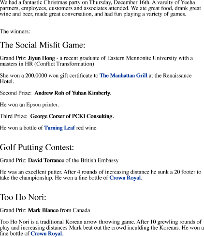 We had a fantastic Christmas